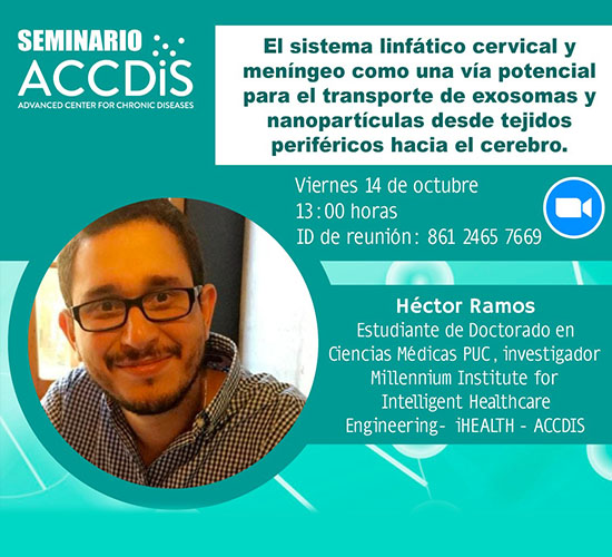 Seminario ACCDIS: “El sistema linfático cervical y meníngeo como una vía potencial para el transporte de exosomas y…