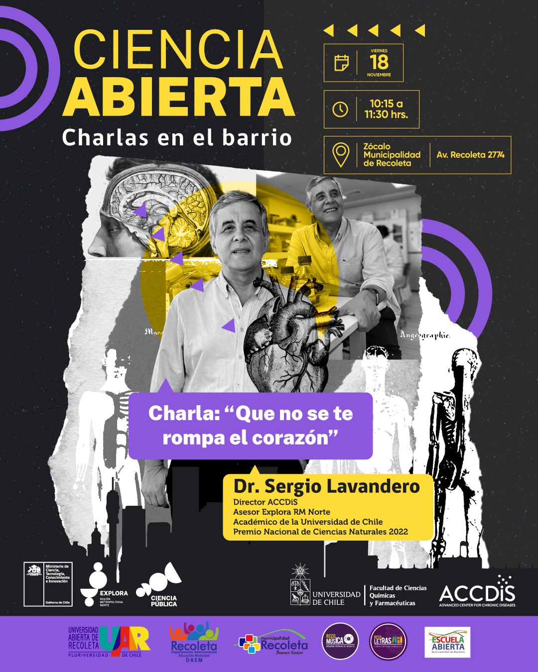 Charla Ciencia Abierta: Charla en el barrio – Sergio Lavandero - Investigadores