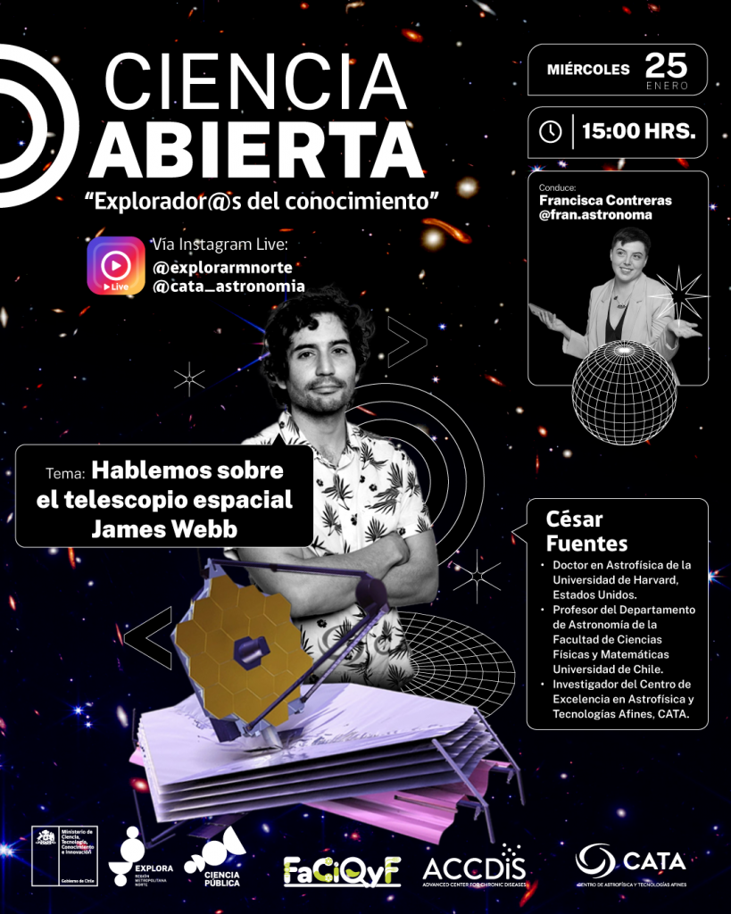 Nueva conversatoria por Instagram «Hablemos sobre el telescopio espacial James Webb» - Ciencia en Chile