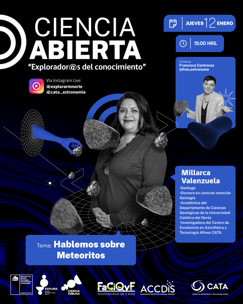 Ciencia Abierta: creadores de conocimiento “Hablemos sobre meteoritos” - Ciencia en Chile