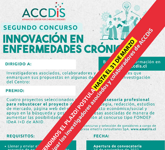 SEGUNDO CONCURSO DE INNOVACIÓN EN ENFERMEDADES CRÓNICAS 2022 - Enfermedades crónicas