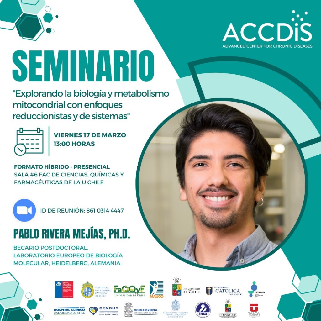 Nuevo seminario ACCDiS: Explorando la biología y metabolismo mitocondrial con enfoques reduccionistas y de sistemas…