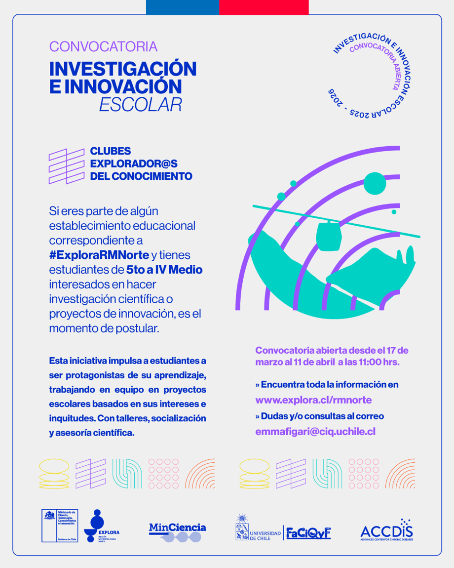 Convocatoria dirigida a la comunidad escolar: Clubes Explorador@s del Conocimiento - Investigación científica