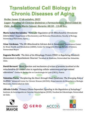 Simposio: “Translational Cell Biology in Chronic Diseases of Aging” - Investigadores