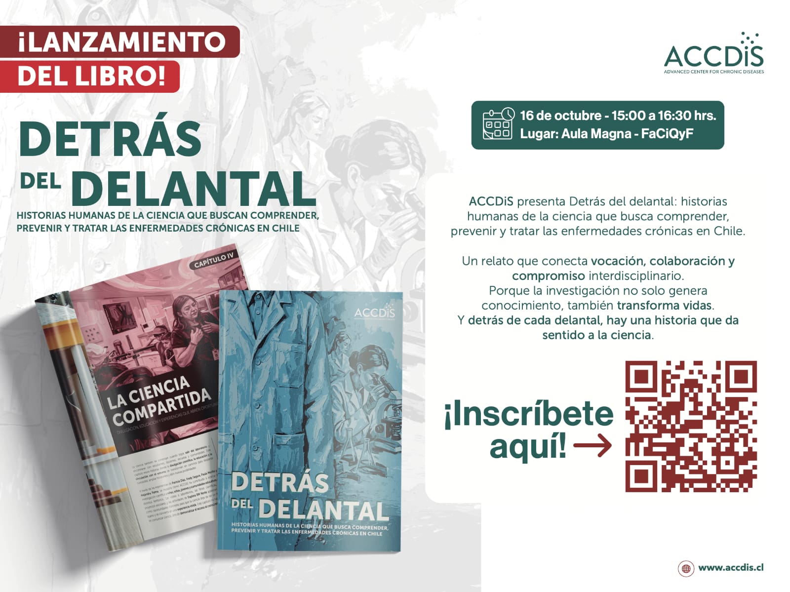 Lanzamiento del libro Detrás del delantal: Historias humanas de la ciencia traslacional